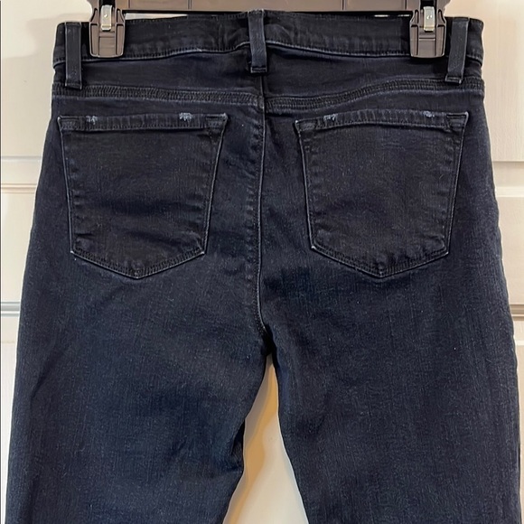 J Brand Black Blackout Denim Skinny Jeans with Raw Hems - Size 28 - Picture 9 of 11